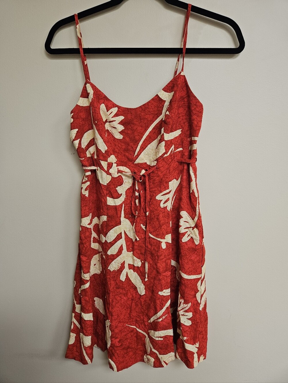 VTG Jams World Matisse Floral Hawaii Short Mini Dress Red Rayon Size XS